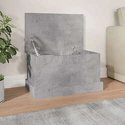 vidaXL Boîte de rangement gris béton 50x30x28 cm bois d'ingénierie