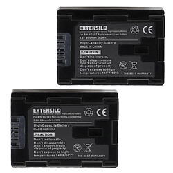 Vhbw EXTENSILO 2x Batteries compatible avec JVC GZ-HD760, GZ-HM30, GZ-HM300, GZ-HM300BU appareil photo, reflex numérique (890mAh, 3,6V, Li-ion)