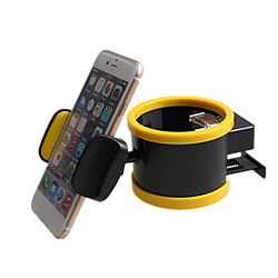 Acheter Boite de vitre 2 po en 1 Voiture et téléphone mobile Can Coffee Bottle Cup Holder Yellow