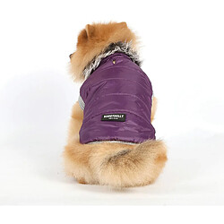 Avis Doggy dolly W167 Veste pour chien avec col en fourrure synthétique Violet