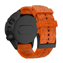 Bracelet en silicone 24mm orange pour votre Suunto 9 Baro