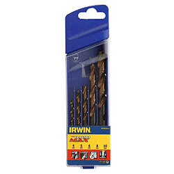 Irwin Set de 5 forets HSS Turbomax 4/5/6/8/10 mm de 10502234