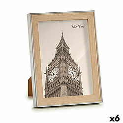 Gift Decor Cadre photo 15,6 x 2 x 20,7 cm Argenté Marron Plastique verre (6 Unités)