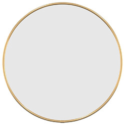 vidaXL Miroir mural Doré Ø 40 cm Rond