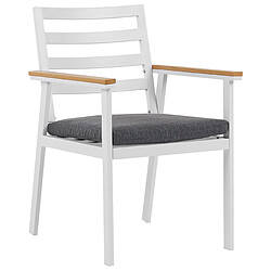 Acheter Beliani Chaise de jardin CAVOLI Métal Gris