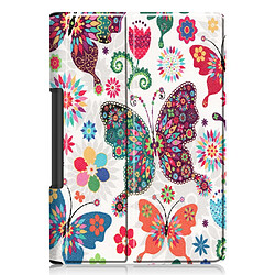 Avis Etui en PU impression de motifs avec support papillon pour votre Lenovo Yoga Smart Tab 10.1/Tab 5 YT-X705