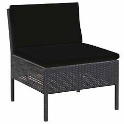 Avis Maison Chic Salon de jardin 5 pcs + coussins - Mobilier/Meubles de jardin - Table et chaises d'extérieur Résine tressée Noir -MN74640