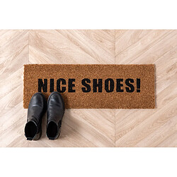 Present Time Paillasson en fibre de coco Nice Shoes - 75 x 26 cm - Noir