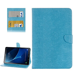 Wewoo Housse Étui bleu pour Samsung Galaxy Tab A 10.1 2016 / P580 simple style en cuir flip horizontal avec titulaire et fentes cartes porte-monnaie