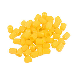 100x voiture en plastique moto moto camion roue valve de pneu tige casquettes jaune chaud