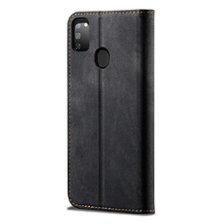 Avis Wewoo Housse Coque Pour Galaxy M30s Denim Texture style décontracté Etui à rabat horizontal en cuir avec support & fentes cartes et porte-monnaie noir