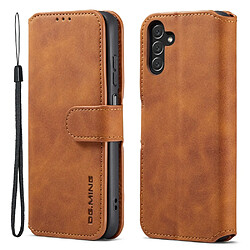 Etui en PU DG.MING style rétro, fermoir magnétique avec support marron pour votre Samsung Galaxy A13 5G