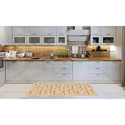 Alter Chemin de cuisine, 100% Made in Italy, Tapis antitache avec impression numérique, Tapis antidérapant et lavable, Modèle de Noël - Andre, cm 140x52