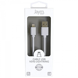 Acheter Jaym Câble USB vers Lightning 2.4A - 1,5 mètres - Collection POP - Blanc