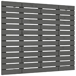 vidaXL Tête de lit murale Gris 146x3x91,5 cm Bois massif de pin