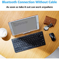 Clavier Bluetooth Pliable, Poche Ultra-Fine Sans Fil Rechargeable Gris pas cher