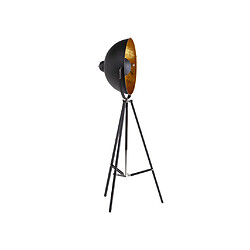 Vente-Unique Lampadaire cinéma industriel MOVIE - H. 166 cm - Bicolore intérieur doré extérieur noir pas cher