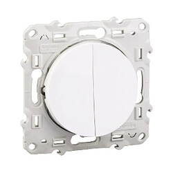 Acheter Schneider Electric bouton poussoir double 10 a - blanc - fixation par vis - schneider odace