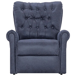 Avis vidaXL Chaise inclinable Gris Similicuir daim