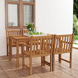 Salle à manger de jardin 5 pcs,Table et chaise à dîner Bois de teck massif -MN91591