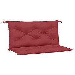 vidaXL Coussins de banc de jardin lot de 2 rouge bordeaux tissu Oxford