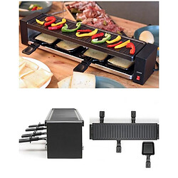 Livoo Appareil Raclette-Grill-Plancha 800W 4 PERSONNES 4 poêlons + 4 raclettes HQ