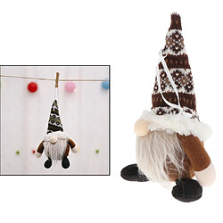 Acheter Jouet En Peluche Santa Gnome Fait à La Main Pour Arbre De Noël Décor Suspendu Marron