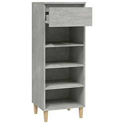 Avis vidaXL Armoire à chaussures Gris béton 40x36x105 cm Bois d'ingénierie