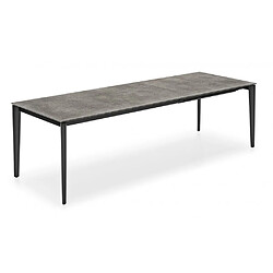 Acheter Inside 75 Table extensible 12 couverts ARTIC 310 cm pieds métal noir plateau mélaminé Vésuve