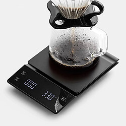 Avis Universal 3kg/0.1G Intelligent Liquid Coffee Scale and Timer Portable Electronic Digital Kitchen Scale High Precision LCD Coffee Pot Balance(Le noir)