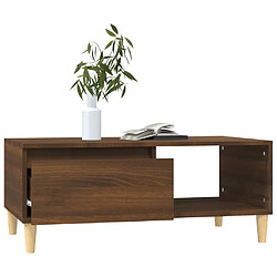 Avis vidaXL Table basse Chêne marron 90x50x36,5 cm Bois d'ingénierie