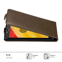 Cadorabo Coque Motorola MOTO C PLUS Etui en Marron