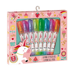 Juratoys-Janod 8 Mini Stylos Gels Licorne