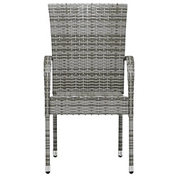 Acheter Salle à manger de jardin 3 pcs,Table et chaise à dîner Résine tressée Gris -MN64087