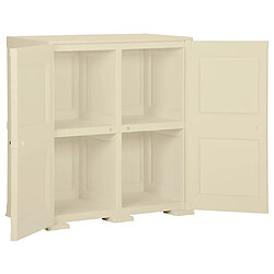 Acheter vidaXL Armoire plastique 79x43x85,5 cm design de bois blanc angora