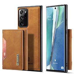 Dg.Ming Coque en TPU + PU avec béquille magnétique à trois volets marron pour votre Samsung Galaxy Note20 Ultra