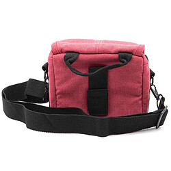 vhbw Pochette d'appareil photo pour Panasonic Lumix DC-TZ91, DMC-FZ1000, DMC-FZ2000, DMC-FZ300 Canvas rouge, gris