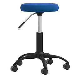 vidaXL Tabouret de massage Velours Bleu