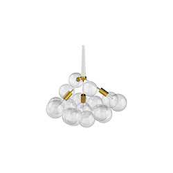 Avis ICONIK INTERIOR Lustre de plafond en boules de verre - Suspension design - 12 globes - Glaub Marron