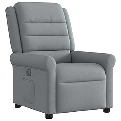 vidaXL Fauteuil inclinable Gris clair Tissu