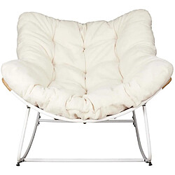 Avis The Home Deco Factory Fauteuil assise en tissu bouclette Odin.