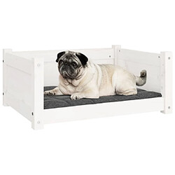 Acheter Maison Chic Niche Lit pour chien | Panier couchage pour chien Blanc 65,5x50,5x28 cm Bois de pin solide -GKD80331