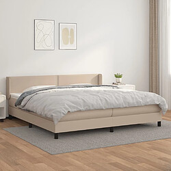 Maison Chic Structures de lit + matelas,Lit à sommier tapissier avec matelas Cappuccino 200x200 cm -MN80575