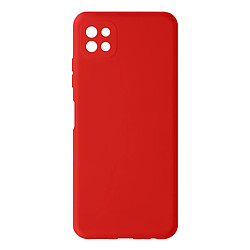 Avizar Coque Samsung Galaxy A22 5G Silicone Semi rigide Finition Soft Touch Fine Rouge