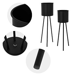 Avis ML-Design Supports à fleurs Set de 6 pots en acier Pot de fleurs Support de plantes Colonn