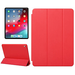 Wewoo Housse Étui Coque en cuir de couleur unie à rabat horizontal pour iPad Pro12,9 pouces 2018avec support triple rabattable et fonction réveil / veille Rouge