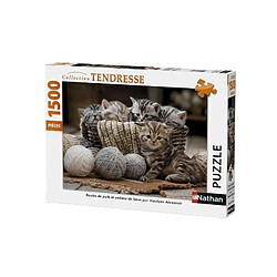 Nathan Puzzle N 1500 p - Boules de poils et pelotes de laine