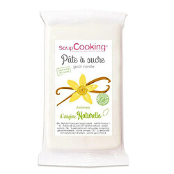 Scrapcooking Pâte à sucre blanche goût vanille d'origine naturelle 250g