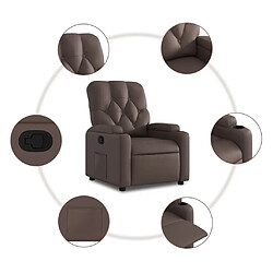 Acheter vidaXL Fauteuil inclinable Marron Similicuir