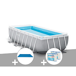 Kit piscine tubulaire Intex Prism Frame rectangulaire 4,00 x 2,00 x 1,00 m + Bâche à bulles + 6 cartouches de filtration